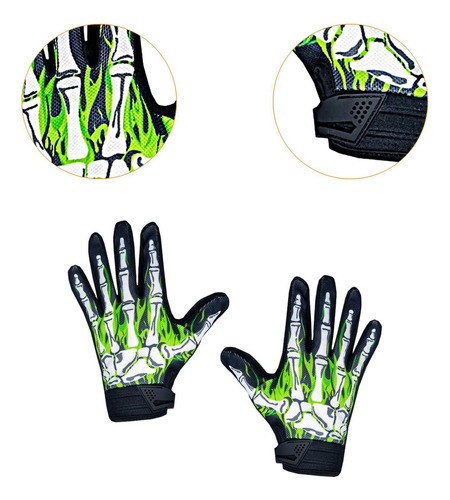 Guantes De Bicicleta Con Estampado De Dedos En Forma De Esqu