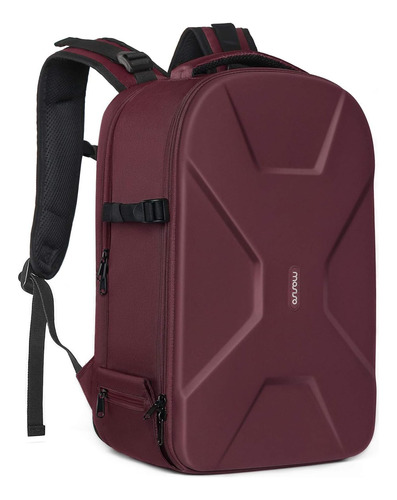 Mochila Para Cámaras Y Drones Mosiso, Impermeable, Rojo Vino