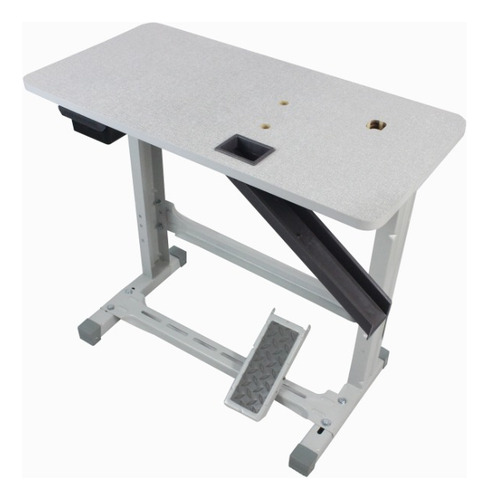 Mesa Estamac SM13 Bancada para Overlock Semi Industrial Cor Cinza-claro