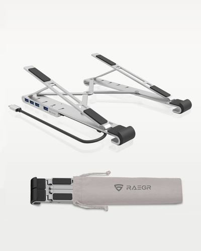 Raegr Ls80 - Soporte Para Portátil Con Múltiples Puertos Usb