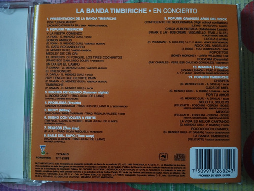La Banda Timbiriche Cd En Concierto V (Usado)