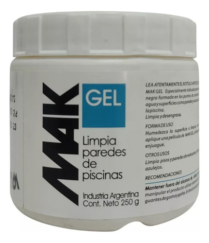 Mak Gel 250 Gr Limpiador De Bronceador Y Paredes De Piletas