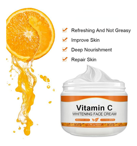 Crema Facial Con Vitamina C Para Eliminar Las Manchas Oscura