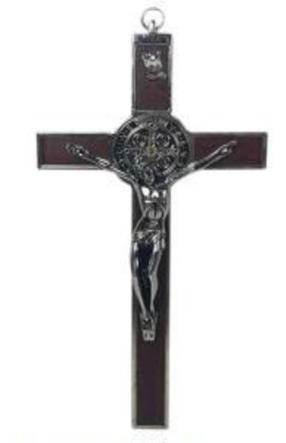 Crucifijo Con Medalla De San Benito Para Pared