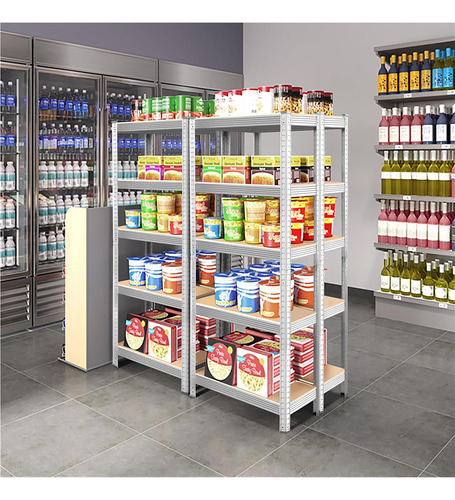 Estante De Almacenamiento De 5 Niveles Ajustable 90 Cm