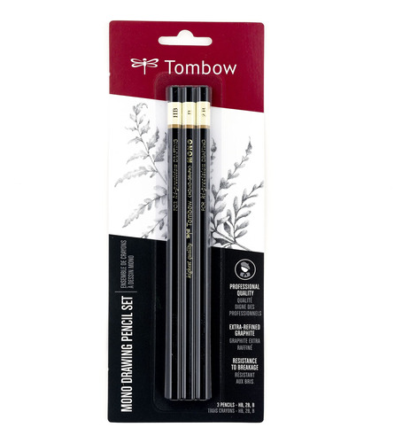 Tombow Overol Dibujo Lapiz Vario Grado Grafito 3-pack