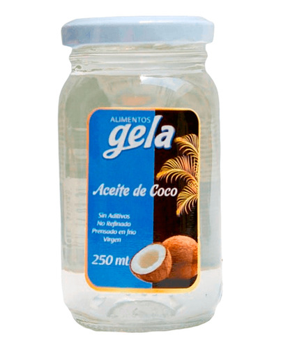 Aceite Coco Frasco 250ml Gela