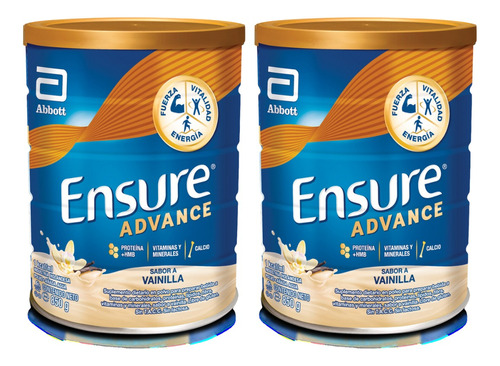 Combo Ensure Advance Polvo 850gr Vainilla Pack X2 Unidades