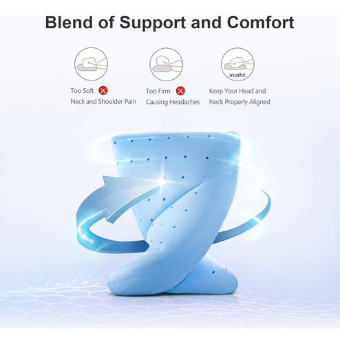 Memory Foam Pillows 2 Pack, Pillows Standard Size Set O...