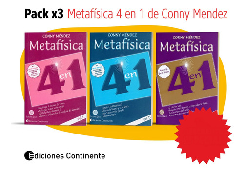 Pack 3 Libros Metafísica 4 En 1 De Conny Méndez C/ Descuento