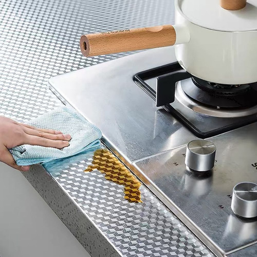 Imagen 5 de 6 de Papel Aluminio Adhesivo Antigrasa Liso - 5 Mtrsx60cm