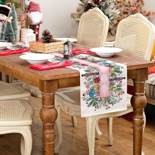 Camino De Mesa Navideño De 13 X 72 Pulgadas, Ropa De Mesa Fa