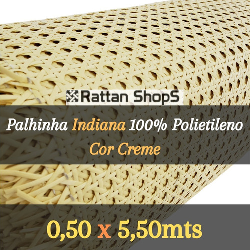 Imagem 1 de 2 de Palhinha Indiana, Palha Da India, Rattan Peça Única