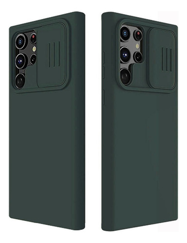 Case Nillkin Camshield Silicone Para Galaxy S22 Ultra Green