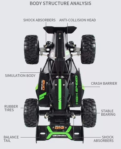 Regalo 1/18 Coche Rc Resistente Al Agua De Alta Velocidad