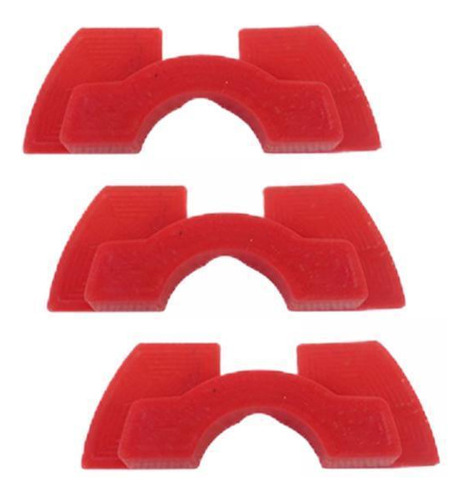 4 X 3x Almohadilla Amortiguadora De Goma Para Patinete, Rojo