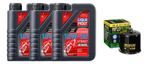 Kit Mantención R3, R3a, R6, R7 Liqui Moly 10w50 Full+ Filtro