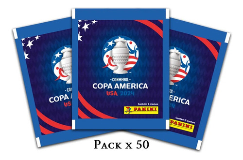 Sobres de láminas copa américa usa 2024 Copa América USA 2024 Panini - Pack de 50 x 5 en sobre