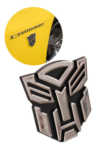 Emblema Resinado Adesivo Transformers Cromado 6,5x6