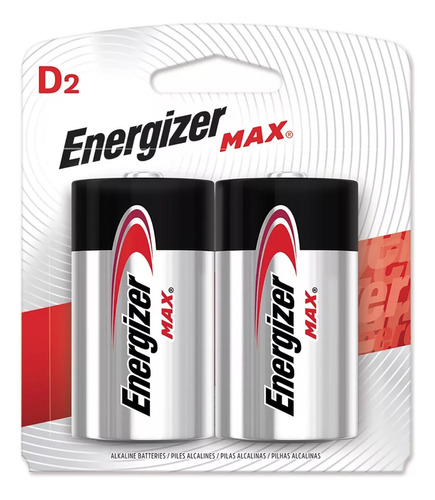 Pila Bateria Alcalina Max D2 Energizer Tipo D