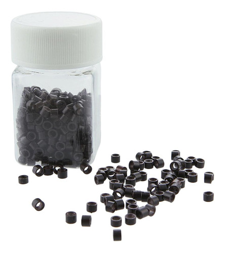 400 Rings Beads Para Dreadlocks Extensiones De Cabello Negro