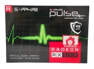 Tarjeta De Vídeo Sapphire Pulse Radeon Rx 550 4gb Ddr5 Oc