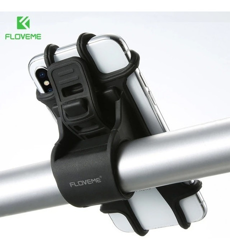 Imagen 3 de 4 de Soporte Porta Celular Bicicleta Moto Silicona Reforzado