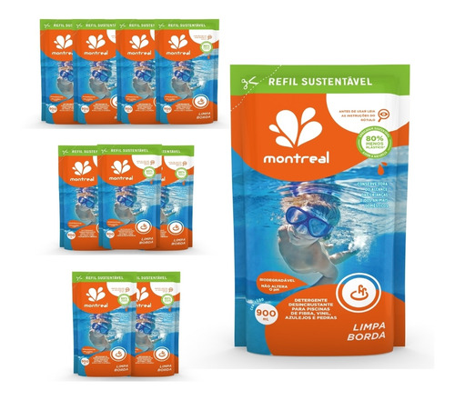 Kit 10 Refis De Limpa Borda Piscina Alvenaria Fibra E Vinil