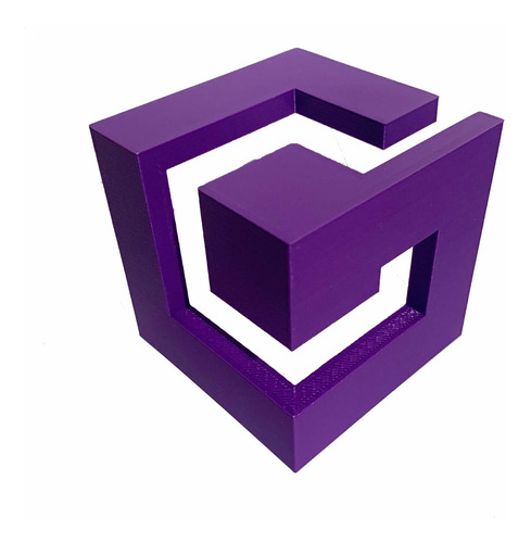 Logo Gamecube Sobremesa Impreso 3d