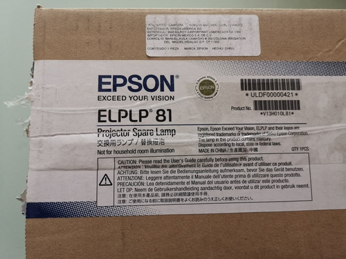 Elplp 81 Epson, Lampara Powerlite Nueva Z10005, Z9800wnl