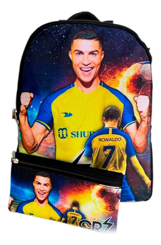 Morral + Cartuchera Cristiano Ronaldo Al-nassr Maleta Futbol