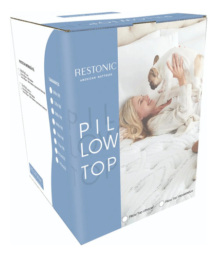 Pillow Top Restopedic Visco Coolgelpad Casal 1,38x1,88x4 Cm