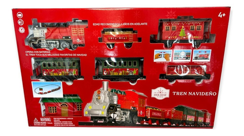 Tren Grande Electrico Musical Navideño Pie Arbol Decoracion