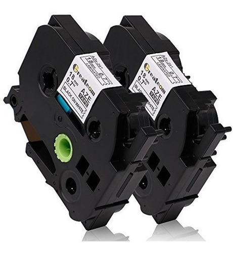 Cintas Rotuladoras, Negro / Blanco Para Brother P-touch 18mm