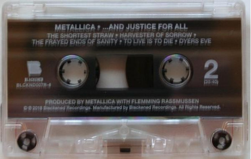 Metallica And Justice For All Cassette Musicovinyl