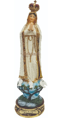 Virgen De Fatima Dorada 20cm Poliresina 530-77064 Religiozzi