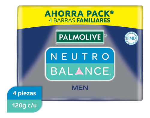 4 Jabónes De Baño Palmolive Neutro Balance Men De 120g C/u