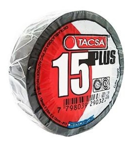 Cinta Aisladora Pvc 20 Mts Negra Tacsa Pack X 10u