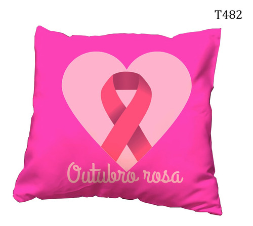 Capa De Almofada Pink Mês Do Outubro Rosa Laço Rosa T482