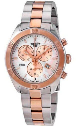 Reloj Tissot Pr 100 Sport Chic Mujer Cronografo Boleta