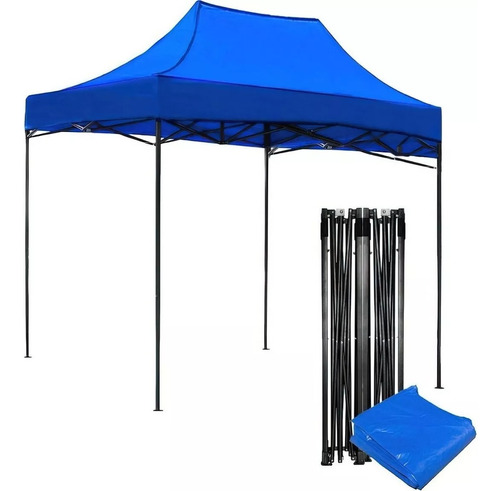 Toldo Plegable 3x4,5 Reforzado Carpa Filtro Uv Impermeable