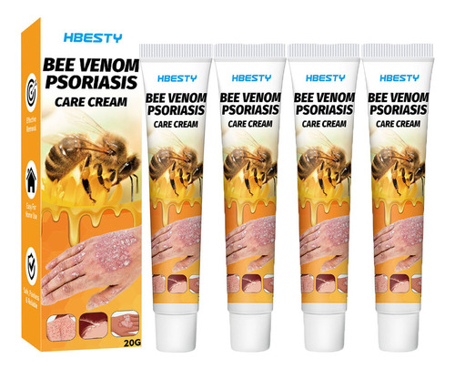 4pcs Crema De Psoriasis De Veneno De Abeja, Crema Anti-itch