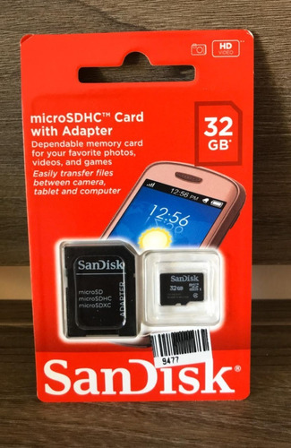 Cartão De Memória Microsdhc  Sandisk