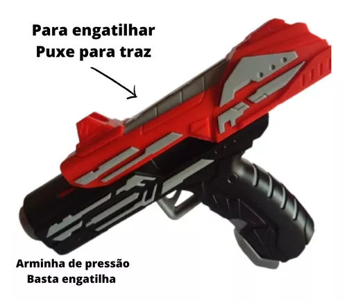 Lançador de Dardos Pistola Arminha Shoot Infantil Tipo Nerf 6