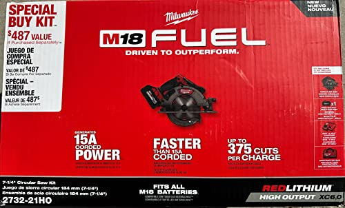 Milwaukee M18 Combustible 18 V 6 Amperios 7-1/4 PuLG. Kit De