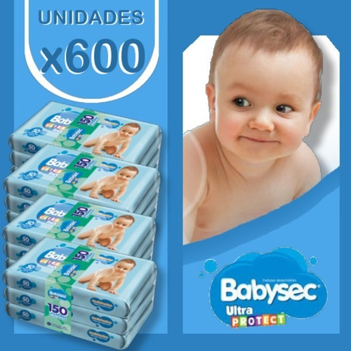 Imagen 1 de 3 de Babysec Toallas Ultra X 600 Unidades