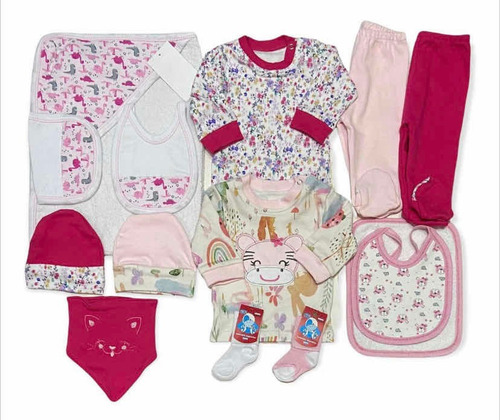 Imagen 1 de 1 de Ajuar Bebe Completo 14 Prendas Talle 1 O Talle 2