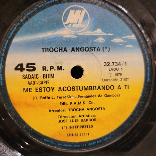 Trocha Angosta Me Estoy Acostumbrando Vinilo Simple Rock