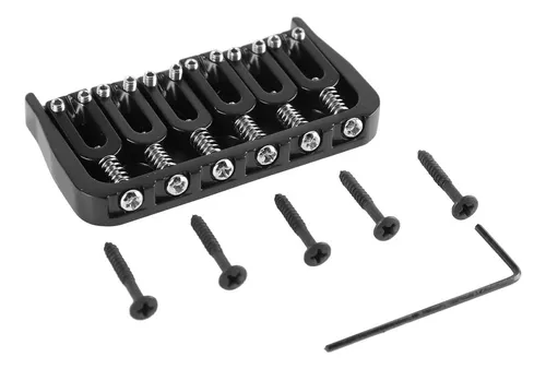 Para Puente De Guitarra Eléctrica Negro Fijo De Metal
