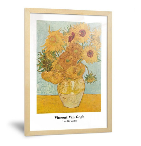 Cuadro Los Girasoles Van Gogh Laminas Arte Enmarcado 20x30cm